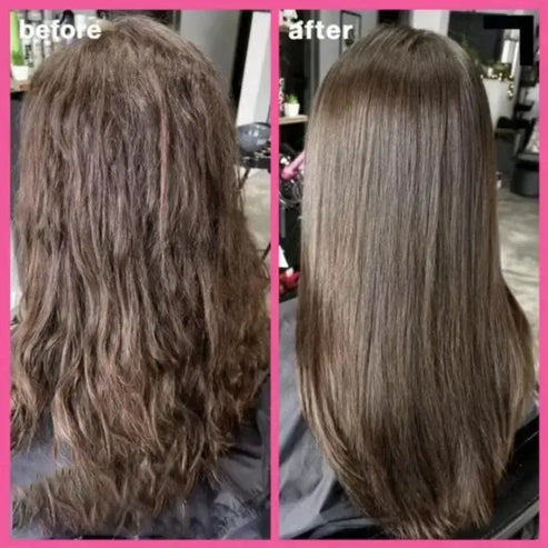 look before and after the hair mask treatments